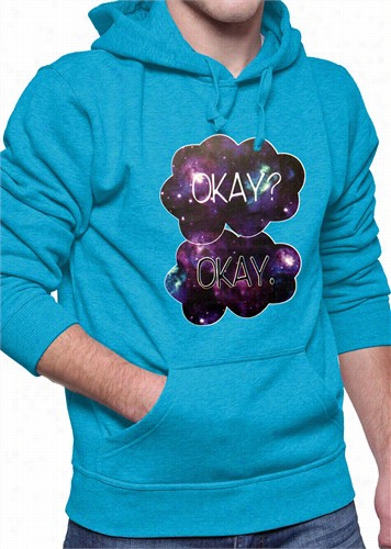 Galaxy Design  Okay Okay Cite From The Fault In Our Stars Adult Hoodie