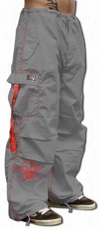 Ghsat Cargo Drawstring Pants (charcoal / Red)