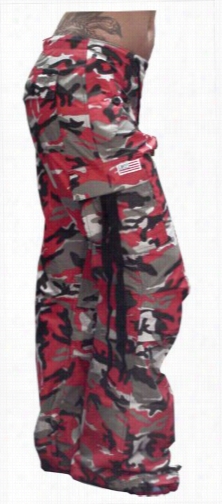 Girls &quot;hipster&quot; Ufo Pants (red Camo)