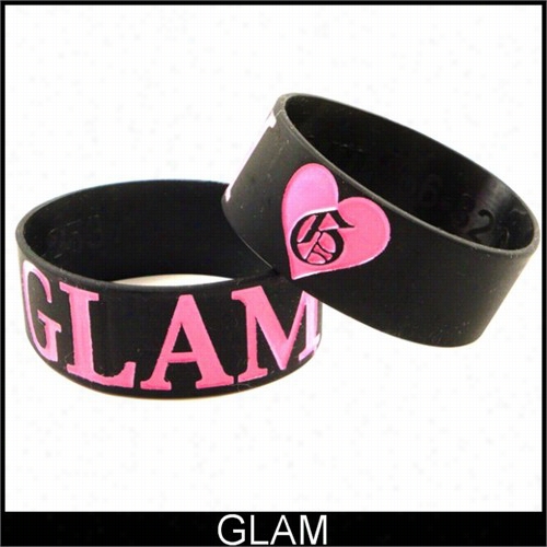 Glam Couture Designer Rubber Sayying Braceleet