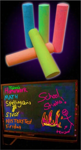 Gl0w Blac Kligth Reactive Neon Chalk (sett Of 5)