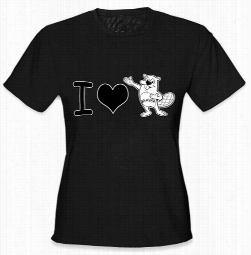 I Love Beavers Girls T-shirt