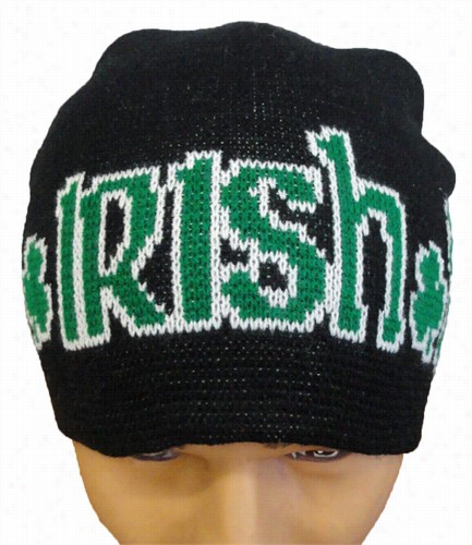 Irish Shamrock Beanie (bblack/green)