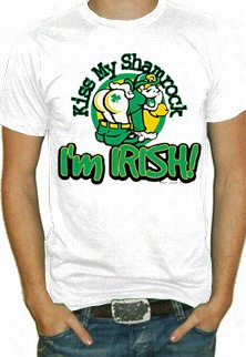 Kissm Y Shamrock I'm Irish Menst-shirt