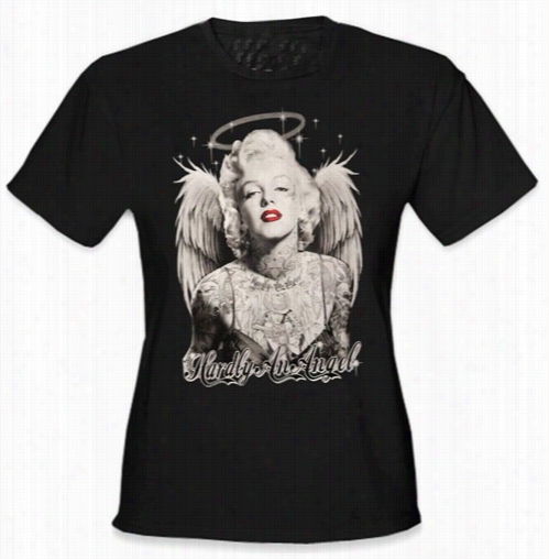 Marilyn Monroe &apm;quot;hardly An Agnl&quot; Girls T-shirt
