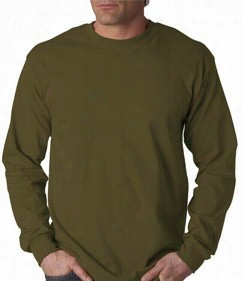 Mens Premium Long Sleeve T-shirt (olive)