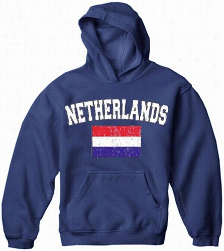 Netherlands Vintage Flag Inte Rnational  Hoodie
