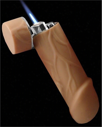 Novelty Rral Look & Feel Vibrating Penis Torch Lighter