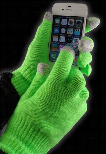 Pair Of Neon Texting Gloves