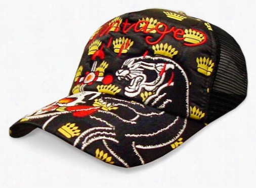 Panther , Anc Hor & Skull Vintage Trucker Hat