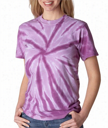 Rate Above Par Han Emade Tie Dye T-shiirts - Purple Pinwheel