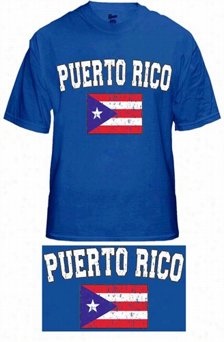 Puerto Ri Co  Vintage Flag Internation Al Mnes T- Shirt