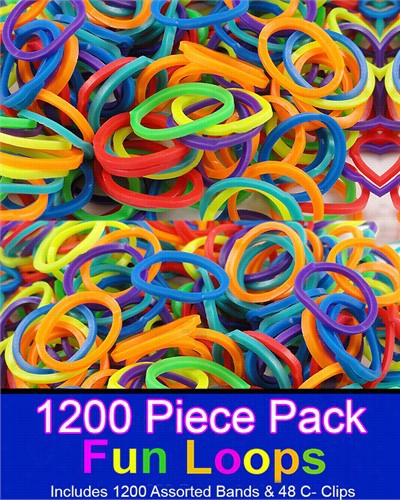 Rubberband Looms Axsorted Colors - (1200 Bands)