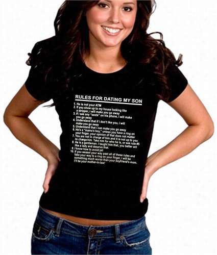 Rules For Dating My Son Girl's  T-shirt