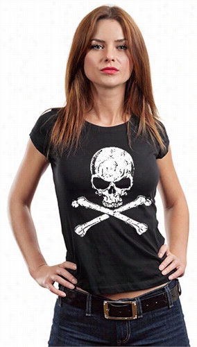 Skull Of Death Cross Bones Girl 's T-shirt