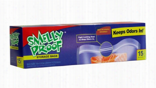 Smelly Proof Bags - Box Of 15 Large 8 1/2&&quot; X 10&quot; Cle Ar Bags