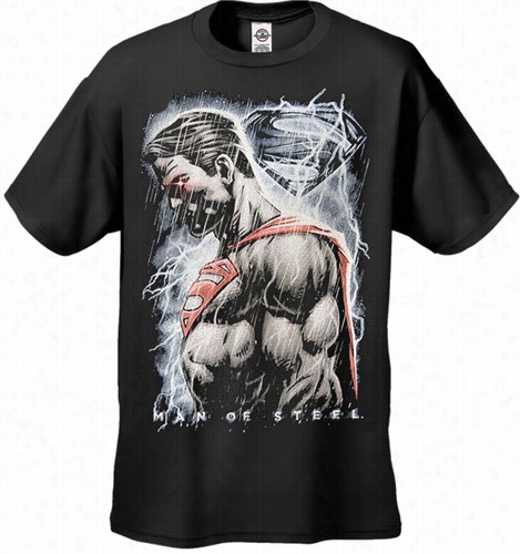 Superman Husband Of Steel &quot;steel Rain&quot; Men' St-shirt On Black