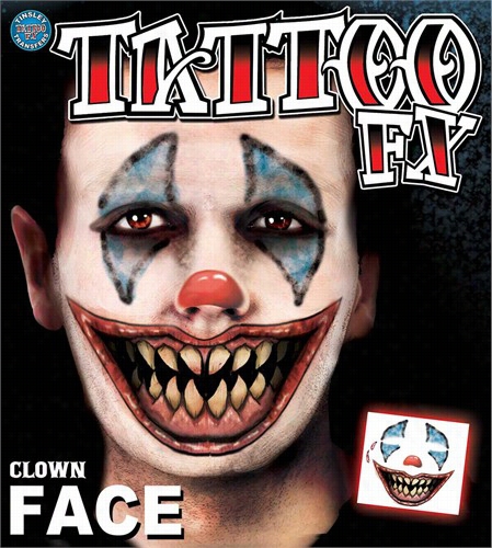 Temporary Fac E Tattooz - Scary  Cllwn Cover