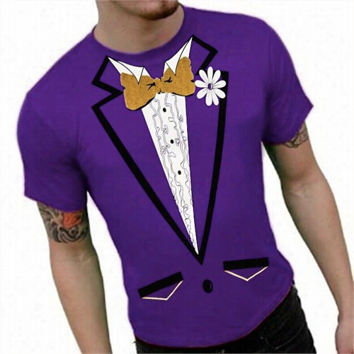 Tuxedo Tshirts Funk Y Purple Tuxedo T-shirt