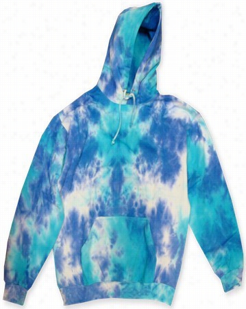 Tye Dye Pull Over Hoodiee (aqua Splash)