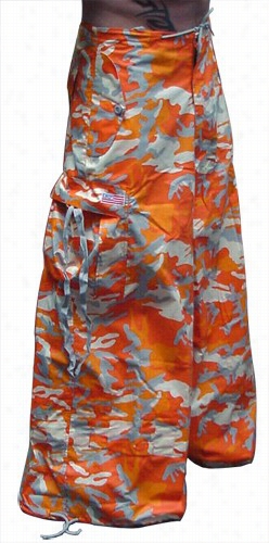 Unisex 40 &quot; Wide Leg Ufo Pants (orange Camo)