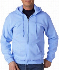 Zip Up Hooded Sweatshirt :: Premium Hoodie With Zipper (light Blue)