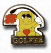 #1 Golfer Lapel Pin