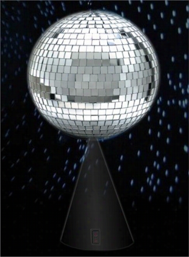 6' Mirror Ball On Rotating Stand