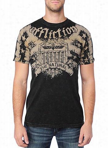 Affliction T-shirt - Affliction Couture Veteran Crewjeckt -shirt