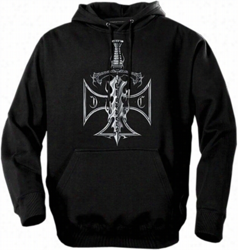 Biker Hoodies - &quot;chopper Sword & Cross&quot; Biekr Hoodie