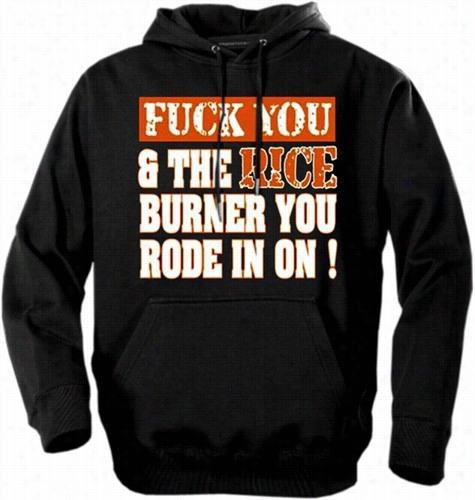 Biker Hood1es - &quot;fu*k Rice Burners&quot; Biker Hoodie