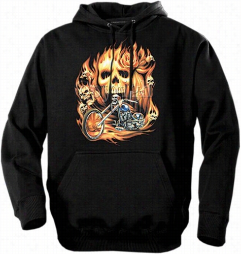 Biker Hoodies - &quot;rider From Hell&quot; Biker Hoodie