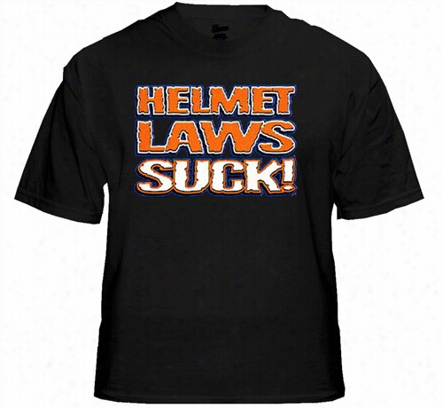 Biker T-snirts - &quot;helmet Aws Suck&quot; Biker Shirt