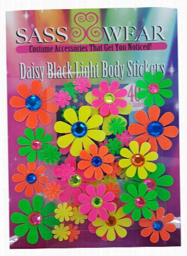 Black  Light Reacive Boy Stickers - Daisy Lfowers