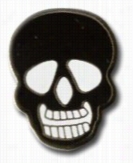 Black Cranium Lapel Pin