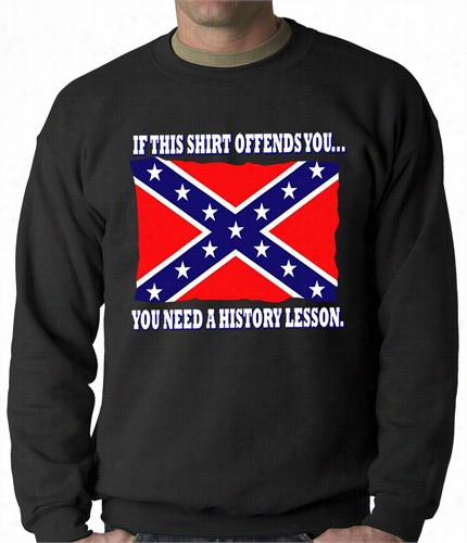 Confederate Flag History Lesson Adult Crewneck