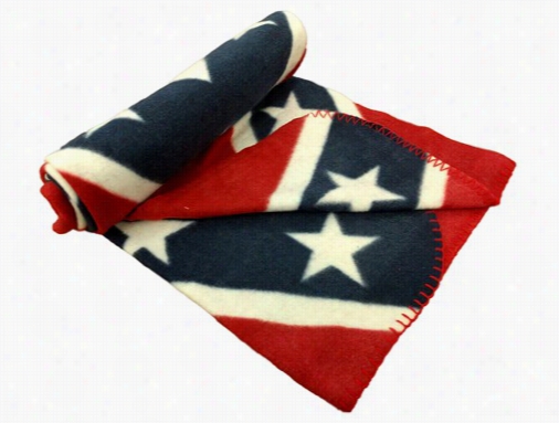 Deluxe Rebel Confederate Flag Fleece Baby Blanket ((30 X 40 Inches)