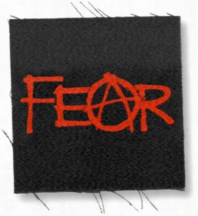 Fear Blacck Denim Stittch  Patch