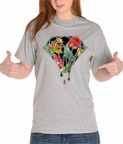 Floral Dripping Diamond Girl's T-shirt