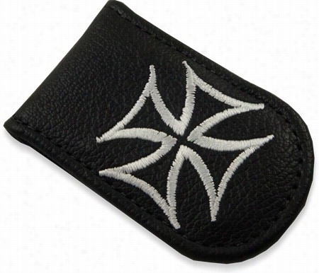 Pure Leather Magnetic Money Clip (iron Cross)