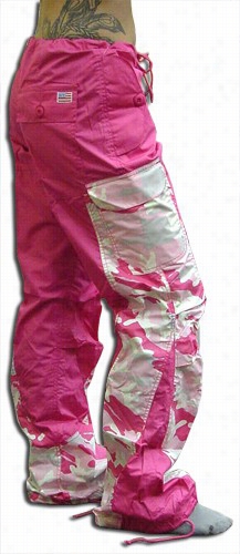 Girls Hipster &quot;elliptic&quot; Ufo Pants (hot Pink/pink Camo)
