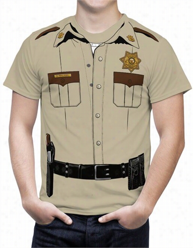 Halllowene Cosutm T-shirts - Sheriff Costume Mens T-shirt