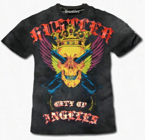 Hustler Guns Ablazin' Couture Mens T-shirt