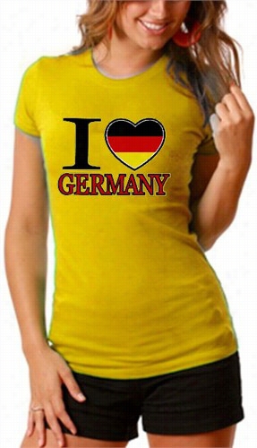 I Love Germany Girls T -shi Rt