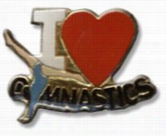 I Love Athletic Exercises  Lapel Pin