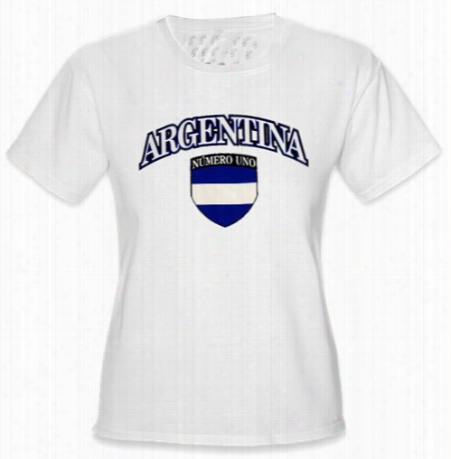 Internationa Soccee Shirts - Argentina Crest T-shirt (gi Rls)