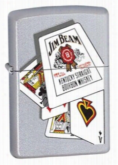 Jim Beam Cards Chromme Zippo