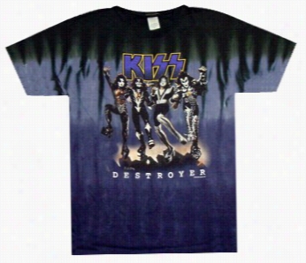 Kiss Tshirt - Kiss Destroyer Tie Dye T-shirt