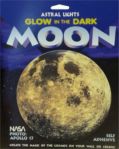 Large 16 Inch Glow In The Dark 3-d Moon