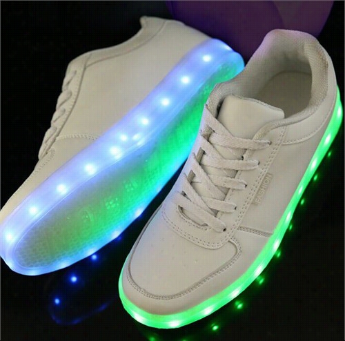 Led Sneakers - Deluxe Rechargeable Led Light-up Sneakers - White